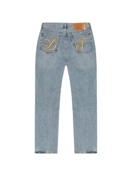 Blugi Denim Tears cu autograf albastru