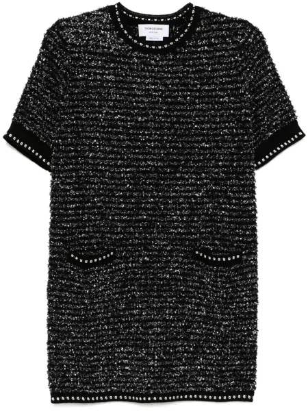 Rochie mini Thom Browne din tweed de costum negru