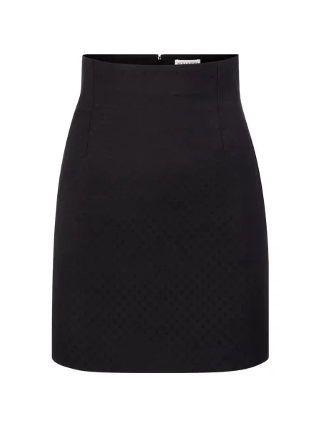 Fusta mini Nina Ricci cu talie înaltă din jacard negru