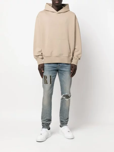 Κοκαλιάρης skinny τζιν Amiri με φθαρμένο εφέ μπλε
