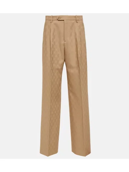 Pantaloni Gucci de lână bej