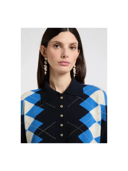 Sweter Marella wełniany niebieski