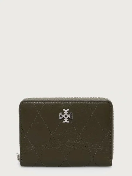 Tory Burch portofel pentru femei din piele Charlie verde