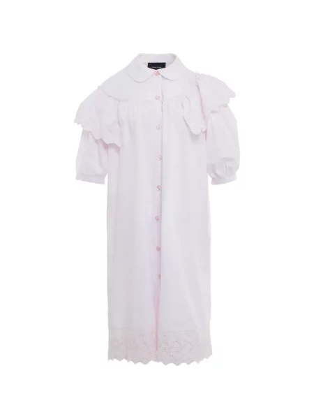 Rochie midi Simone Rocha cu broderie roz