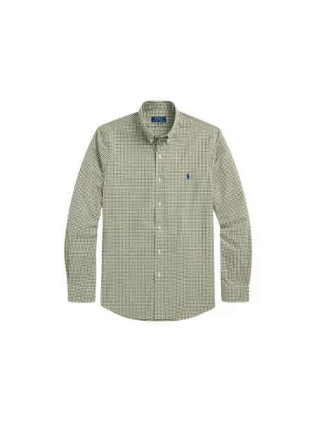 Koszula Polo Ralph Lauren w paski z paskiem zielona