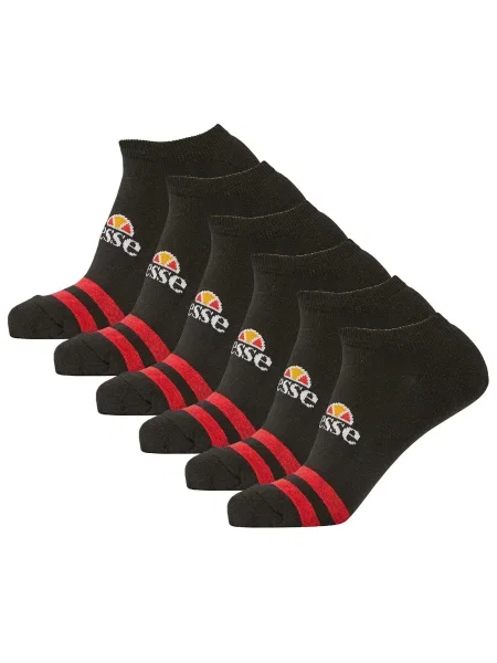 ELLESSE Sportzoknik Melna sárga / piros / fekete fehér
