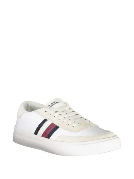 Sneakerși Tommy Hilfiger din piele de căprioară alb