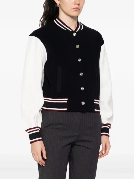 Geacă bomber Maje de lână albastru