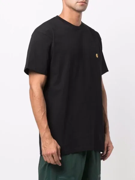 Krátký tričko Carhartt Wip s výšivkou černé