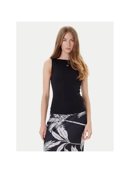 Guess Топ Regular Fit чорний