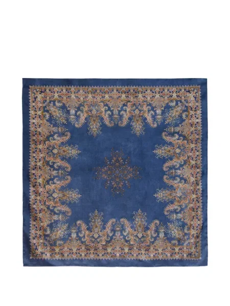 Fular Zimmermann cu imagine cu model paisley albastru