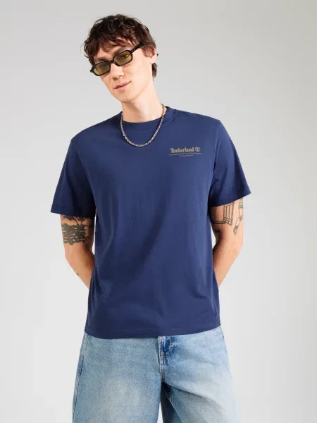 TIMBERLAND Tričko indigo / svetlohnedá