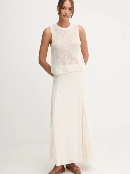 Однотонна блуза Pedro Del Hierro бежева