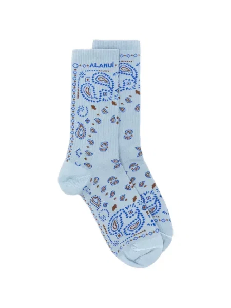 Șosete Alanui cu model paisley albastru