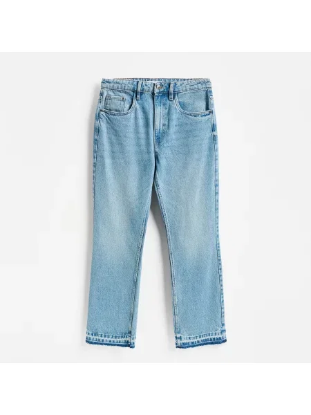 Reserved Flare farmer mosott hatással indigo jeans