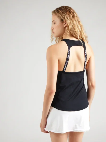 NIKE Sport top negru alb