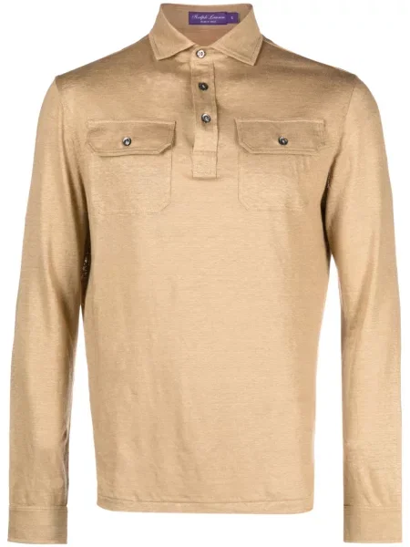 Lung tricou polo Ralph Lauren Purple Label de in violet