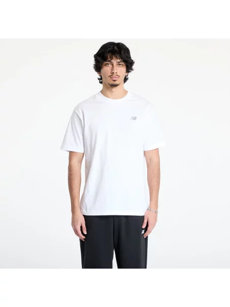 Тениска New Balance Small Logo с апликация бяло