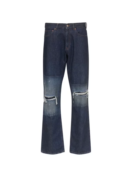 Blugi drepți Mm6 Maison Margiela albastru