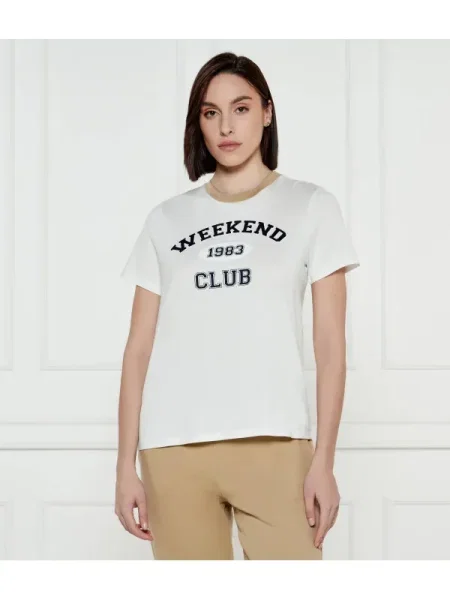 Weekend MaxMara Tricou VELLO | Regular Fit alb