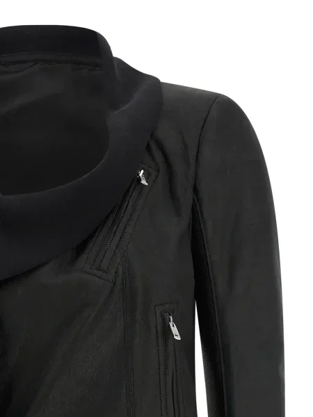 Gulerat geacă Rick Owens biker negru