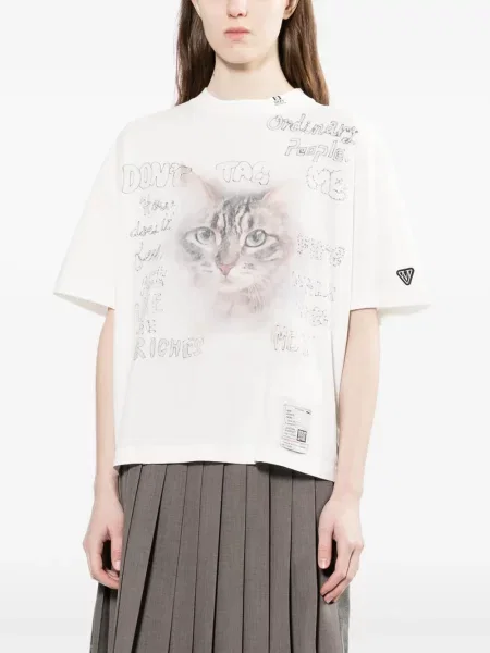Tricou Maison Mihara Yasuhiro cu imagine alb