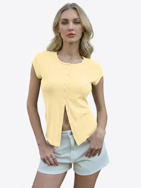 Imily Bela Tricou deschis galben