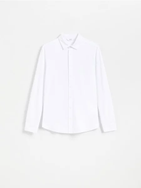 Reserved Cămașă super slim fit uni alb