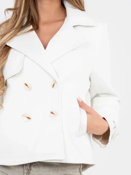 Trencz Factory Price dwurzędowy biały