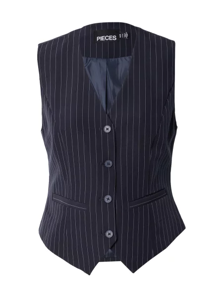PIECES Vestă de costum PCBOZZY albastru noapte alb