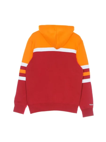 Bluza z kapturem Mitchell & Ness z kapturem czerwona