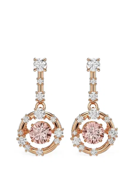 Cercei Swarovski roz