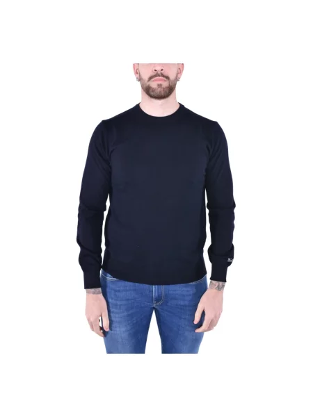 Sweter Woolrich z dżerseju niebieski