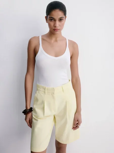 Повседневные шорты Mango из лиоцела желтые