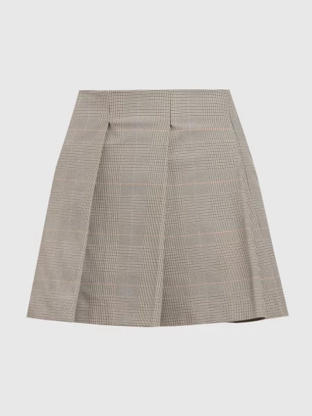 Спідниця міні в клітинку Max Mara Sportmax коричнева