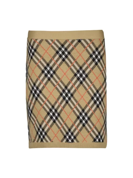 Wielobarwność spódnica mini Burberry wełniana beżowa