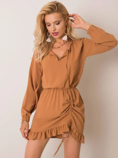 Rochie Rue Paris de costum maro