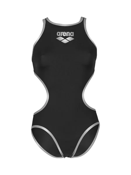 ARENA Costum de baie sport ONE BIGLOGO gri argintiu negru