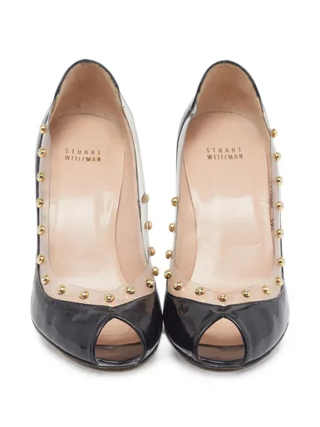 Pantofi cu toc Stuart Weitzman cu tepi negru