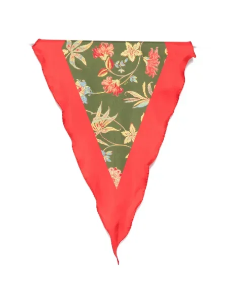 Fular Fay cu model floral cu imagine roșu