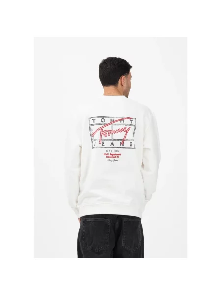 Bluza Tommy Hilfiger z długim rękawem z logo beżowa