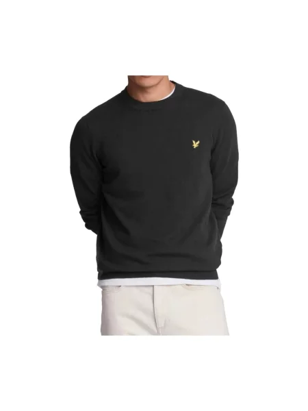 Sweter Lyle & Scott z wełny merino czarny