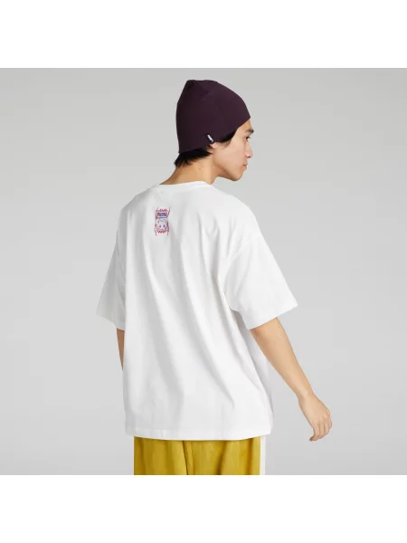 Koszulka unisex NEKOSAN x HOOPS DYLAN Graphic oversize z krótkim rękawem biała