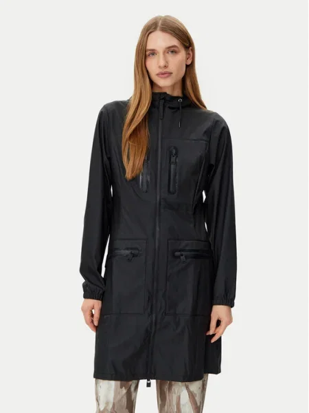 Яке Rains Cargo Curve Jacket W3 преходен модел черно
