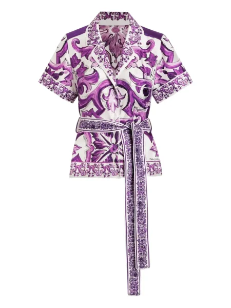 Cămașă Dolce & Gabbana de mătase alb