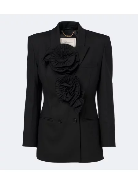 Sacou Blumarine cu model floral cu aplicații negru