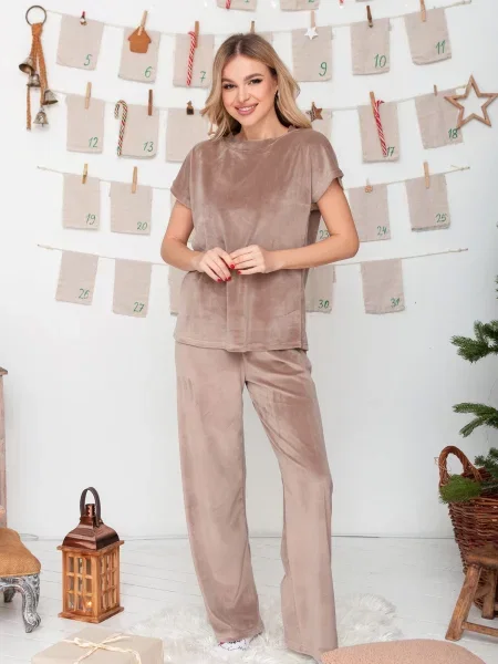 Пижама Issa Plus без косточек бежевая