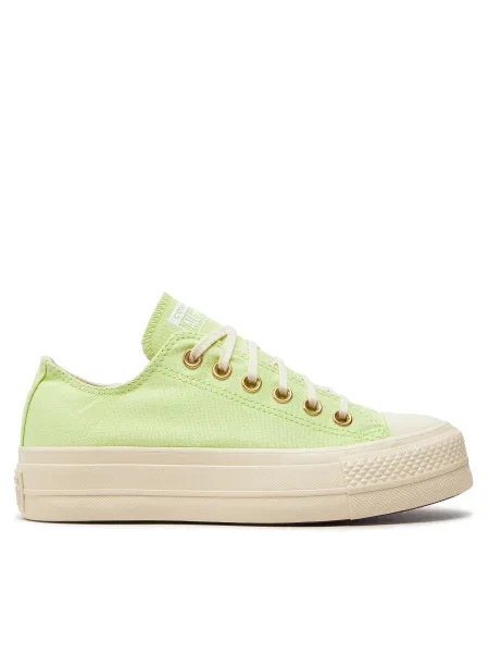 Teniși Converse Chuck Taylor All Star Lift Platform Ox verde