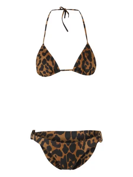 Bikini Tom Ford cu imagine cu model leopard maro