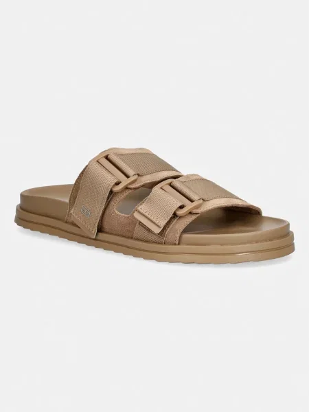 Sandale Tommy Hilfiger din piele de căprioară cu cataramă maro